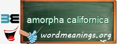WordMeaning blackboard for amorpha californica
